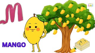 M for Mango  M is for Mango  kids learning ABC Phonickids education learning Mango fruit [upl. by Terry]