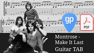 Montrose  Make It Last Guitar Tabs TABS [upl. by Yrollam]