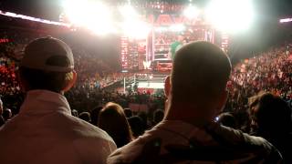 Brock Lesnar Raw return from crowd 040212 [upl. by Saucy]