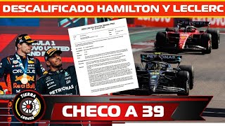 OFICIAL ¡HAMILTON Y LECLERC DESCALIFICADOS DEL GP ESTADOS UNIDOS Y CHECO PÉREZ SACA DIFERENCIA [upl. by Snell]