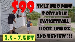 sklz portable pro mini kids basketball hoop goal unbox and review unboxing review [upl. by Kimberli]