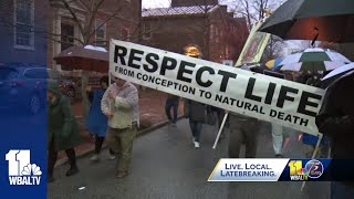 Annapolis March for Life rallies against abortion legislation [upl. by Hairacaz]