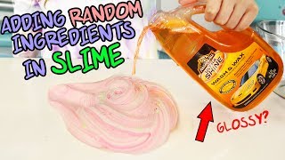 ADDING The Most RANDOM INGREDIENTS IN SLIME  Trying to find new slime ingredients Slimeatory 433 [upl. by Aietal748]