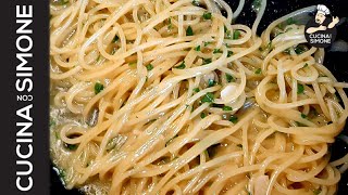 Ricetta degli Spaghetti aglio olio e peperoncino  Come ottenerli cremosi [upl. by Merle790]