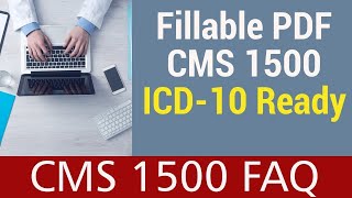 CMS 1500 PDF  ICD10 Ready HIPAA Compliant in a Fillable PDF [upl. by Monetta]