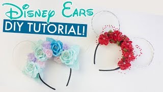 DIY Floral Disney Ears Tutorial  BalsaCirclecom [upl. by Flinn]