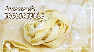 Homemade Tagliatelle TRADITIONAL Italian method vs EASY method [upl. by Cristi858]