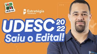 🔴 UDESC 2022  Saiu o edital [upl. by Akima]