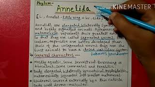 Phylum Annelida characters and classification explain [upl. by Yelruc]