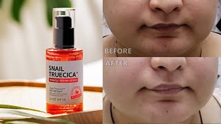 UNPAID Review  Demo of the SOME BY MI Snail Truecica Miracle Repair Low pH Gel Cleanser [upl. by Iaka]