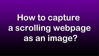 How to capture a lengthy web page as an image file  Edge Browser  Windows 11 [upl. by Accalia]