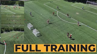 Full Training Session  Warm Up Game  Passing amp Shooting Game  Overload  Soccer  Football Drills [upl. by Eceerehs]