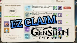 Equip a Character with a 4 Piece Set of Min 3 Star Artifacts  Genshin Impact [upl. by Anikram]