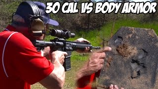 AR10 30 cal extreme rapid fire vs body armor SUPER SlowMo [upl. by Elamor]