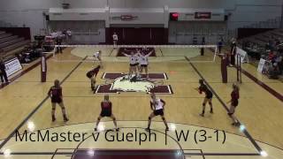 McMaster Womens Volleyball vs Guelph October 28 2016 [upl. by Netty]