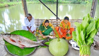 আজ জি বাংলা রান্না ঘরের রান্না করলাম মাছের মরিচ কাটা ঝোল আর মাছের মাথা দিয়ে পালং শাক ঘন্ট [upl. by Liew]