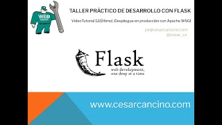 VideoTutorial 12 Taller Práctico de Desarrollo con Flask Despliegue en producción con Apache WSGI [upl. by Arbmik640]