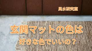 【風水・玄関 】マットの色は好きな色でいいの？ [upl. by Joscelin]