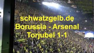 Borussia Dortmund  Arsenal Torjubel 11 Westfalenstadion schwatzgelbdevideo Atmosphere Stimmung BVB [upl. by Alasdair]