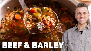 Beef and Barley Soup  Weird name but delicious soup recipe [upl. by Enaillil]