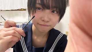 ASMR SR3D 指耳かき、オイルマッサージの音 ear cleaning massage [upl. by Crystie787]