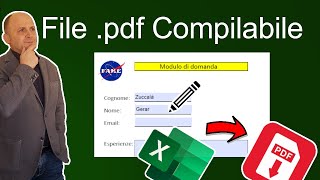 EM 203 Creare un file pdf COMPILABILE con Excel  PdfEscape Gratis 100 per inviarlo con firma [upl. by Enifesoj]