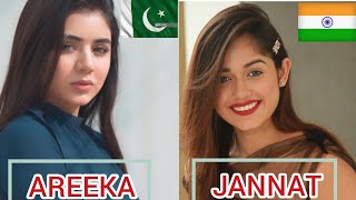 JANNAT ZUBAIR VS AREEKA HAQ  INDIA VS PAKISTAN TIK TOK BATTLE WHO IS THE BEST [upl. by Airamesor465]