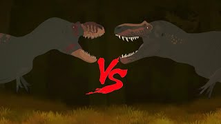 16k Special Albertosaurus vs Gorgosaurus  Battle Animation Stick Nodes [upl. by Dolhenty]