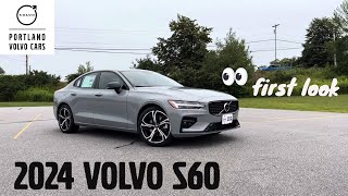 2024 Volvo S60 in Vapor Grey First look Walkaround with Heather [upl. by Kolb]