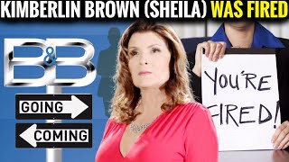 Sad News  Kimberlin Brown Sheila was fired CBS The Bold and the Beautiful Spoilers [upl. by Sidonnie]