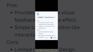 Inkwell vs GestureDetector in Fluttershorts flutter dart coding programming [upl. by Tallula]
