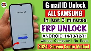 SAMSUNG FRP BYPASS 2024 100 DONE Android 1314 New Security 2024✔️Frp Lock Removal  Frp Unlock [upl. by Ahsap161]