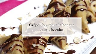 Recette de crêpe au chocolat et banane [upl. by Ranita367]