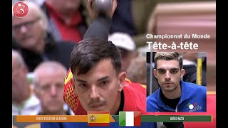 👍 Championnats du Monde 2022 de pétanque  ESPAGNE vs ITALIE Finale du têteàtête [upl. by Aay458]