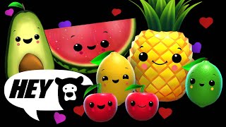 Hey Bear Sensory  The Totally Fruit and Veggie Stream [upl. by Gonnella196]