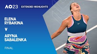 Elena Rybakina v Aryna Sabalenka Extended Highlights  Australian Open 2023 Final [upl. by Nyrek]