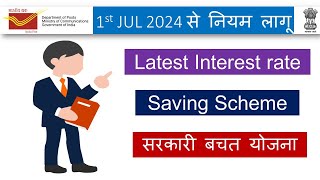 Post office small saving schemes interest rate 202425  PPFPost office FDRDMIS interest rate [upl. by Iv675]