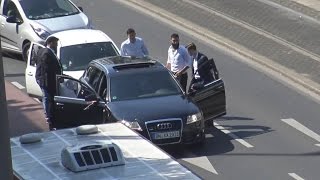 Exklusiv Auffahrunfall durch ProllFahrstil in Hochzeitskorso am Bonner SuttnerPlatz am 300417 [upl. by Eselrahc]