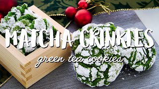 BEST Matcha Crinkle Cookies [upl. by Yahs]