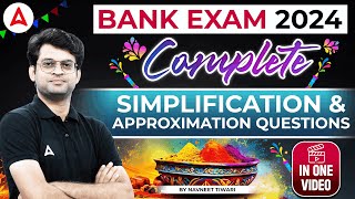 Complete Simplification amp Approximation for Bank Exam 2024  Maths by Navneet Tiwari [upl. by Leseil]