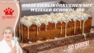 Ganz schnell und so einfach Omas Eierlikörkuchen mit weisser Schokolade Silkeswelt [upl. by Yengac]