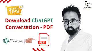 How to Download ChatGPT Conversations as PDF Files  Conversation History Made Easy [upl. by Fachanan290]