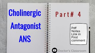 Cholinergic Antagonist  ANS  Part 4 [upl. by Gokey]