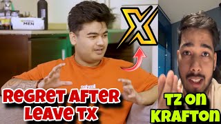 8bitAditya On Regret After Leave TX 😱 TZ Angry On Krafton rule [upl. by Davena]