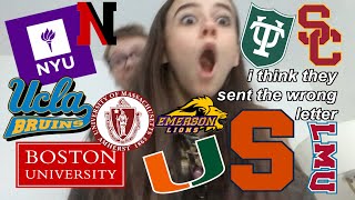 COLLEGE DECISION REACTIONS 2021 FROM AN AVERAGE STUDENT USC NYU UCLA Syracuse Tulane  more [upl. by Yetnruoc887]