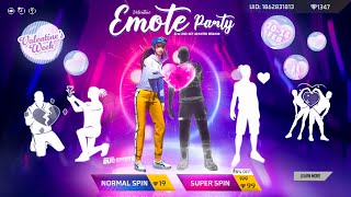 VALENTINE EMOTE PARTY EVENT FF  FF NEW EVENT  FREE FIRE NEW EVENT  FREE FIRE TODAY NEW 8 FEBRUARY [upl. by Dulcia]