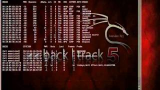 Backtrack 5  Decodificando Passwords de Wifi Olfateo y Diccionario por IntruderT23 [upl. by Eirrek]