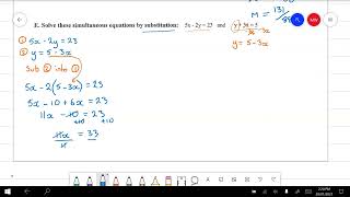 Simultaneous equations by substitution [upl. by Ramon67]