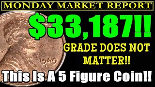 ⚡HUGE SALE ALERT⚡33000 LINCOLN CENT Rough Condition But Wanted  MONDAY MARKET REPORT [upl. by Beitnes]