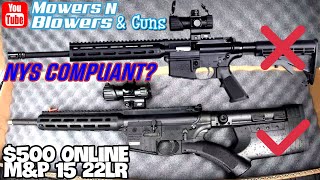 HOW TO MAKE A NON NYS COMPLIANT SMITH amp WESSON MampP 15 22 AR15 RIFLE NEW YORK LEGAL W THORDSEN STOCK [upl. by Barnum]